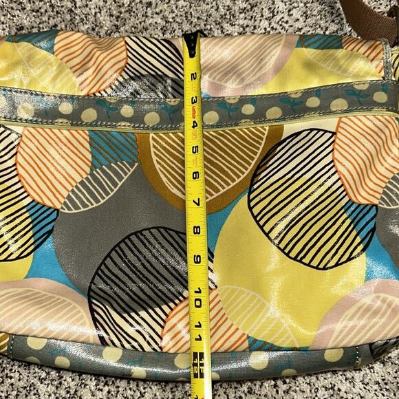 Fossil Key Per “Retro Leaves” Coated Canvas School/Messenger/Travel/Diaper Bag - Picture 6 of 9